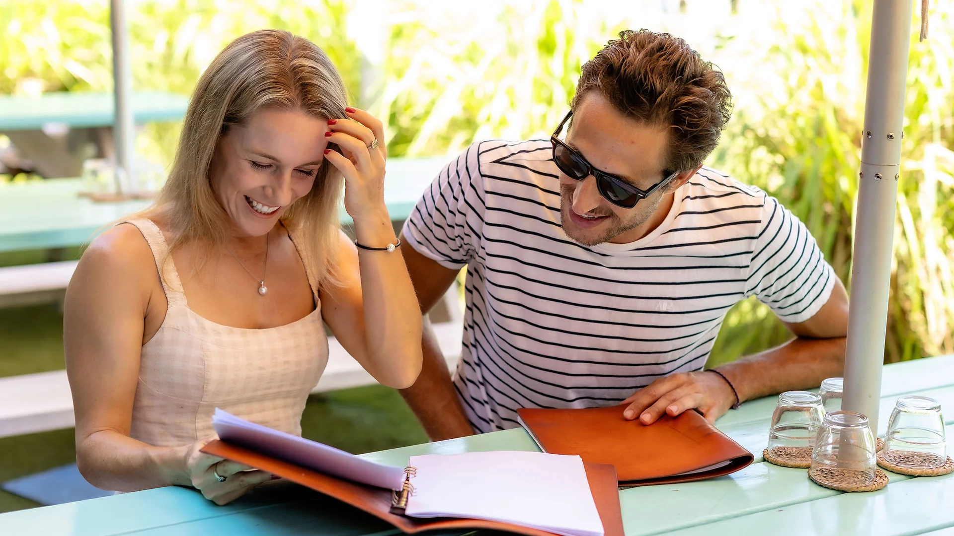 Guests enjoying the menu in the Snapper Rocks alfresco